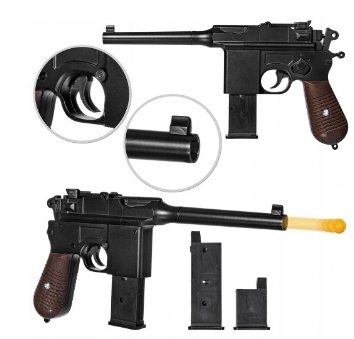 Kovová replika pištole pre6mm C55 MAUSER C96 ASG + 800 guličiek